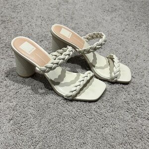 Dolce Vita Cream Braided Block Heels